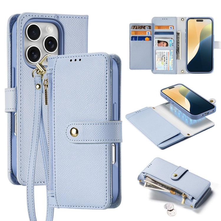 DUX DUCIS Lawa Series 2 in 1 Wallet Zipper Detachable MagSafe Phone Case with Lanyard, For iPhone 17 Pro Max, For iPhone 17 Pro, For iPhone 17, For iPhone 17 Air, iPhone 16e, For iPhone 16 Pro Max, For iPhone 16 Pro, For iPhone 16 Plus