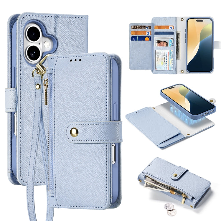 DUX DUCIS Lawa Series 2 in 1 Wallet Zipper Detachable MagSafe Phone Case with Lanyard, For iPhone 17 Pro Max, For iPhone 17 Pro, For iPhone 17, For iPhone 17 Air, iPhone 16e, For iPhone 16 Pro Max, For iPhone 16 Pro, For iPhone 16 Plus