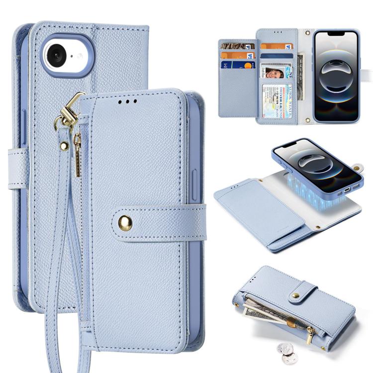 DUX DUCIS Lawa Series 2 in 1 Wallet Zipper Detachable MagSafe Phone Case with Lanyard, For iPhone 17 Pro Max, For iPhone 17 Pro, For iPhone 17, For iPhone 17 Air, iPhone 16e, For iPhone 16 Pro Max, For iPhone 16 Pro, For iPhone 16 Plus