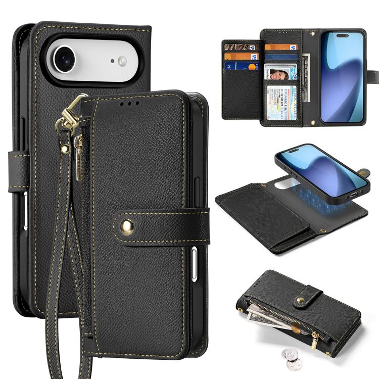 DUX DUCIS Lawa Series 2 in 1 Wallet Zipper Detachable MagSafe Phone Case with Lanyard, For iPhone 17 Pro Max, For iPhone 17 Pro, For iPhone 17, For iPhone 17 Air, iPhone 16e, For iPhone 16 Pro Max, For iPhone 16 Pro, For iPhone 16 Plus