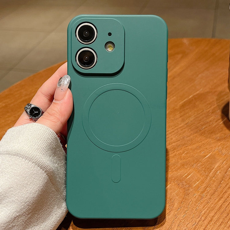 Solid Color Liquid Silicone MagSafe Magnetic Phone Case