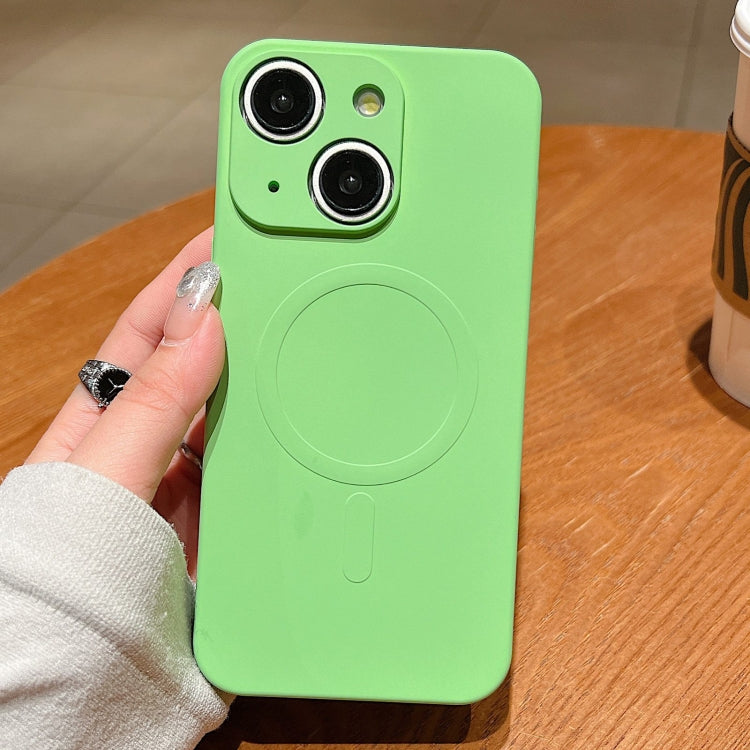 Solid Color Liquid Silicone MagSafe Magnetic Phone Case