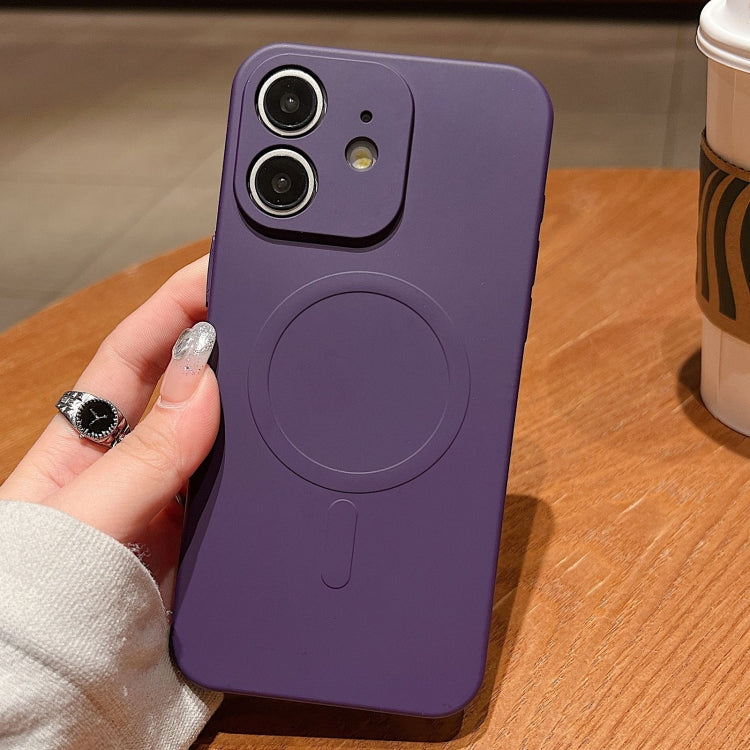 Solid Color Liquid Silicone MagSafe Magnetic Phone Case