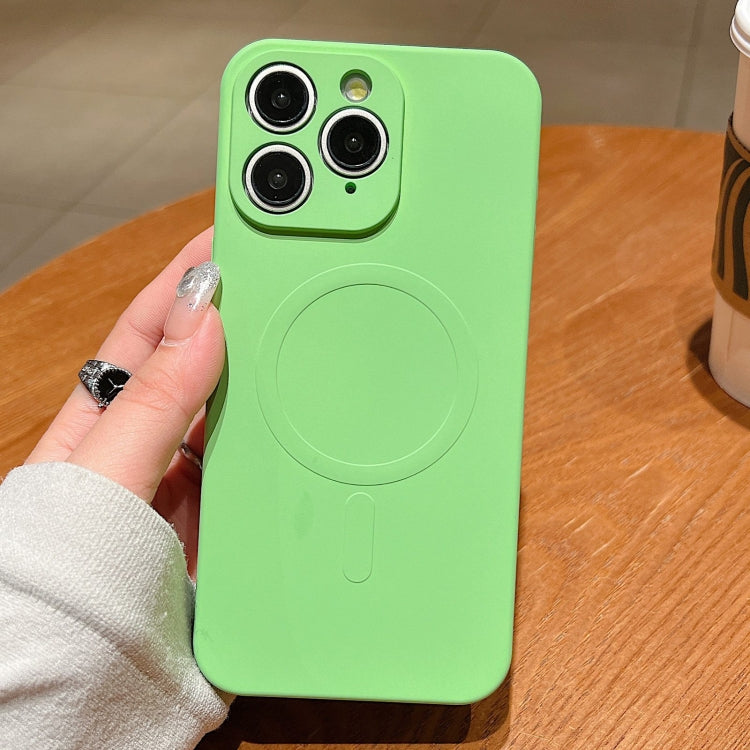 Solid Color Liquid Silicone MagSafe Magnetic Phone Case, For iPhone 11 Pro