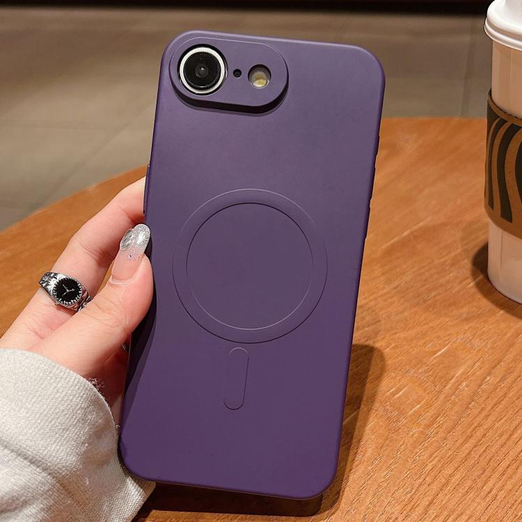 Solid Color Liquid Silicone MagSafe Magnetic Phone Case