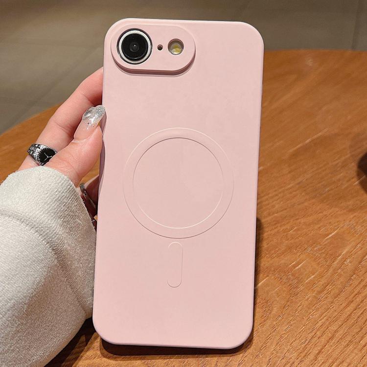 Solid Color Liquid Silicone MagSafe Magnetic Phone Case