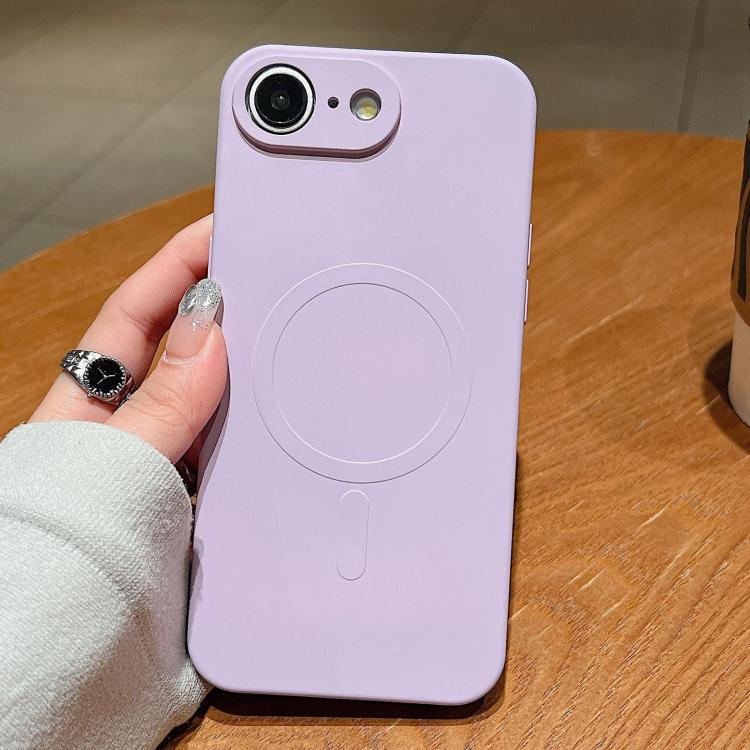 Solid Color Liquid Silicone MagSafe Magnetic Phone Case