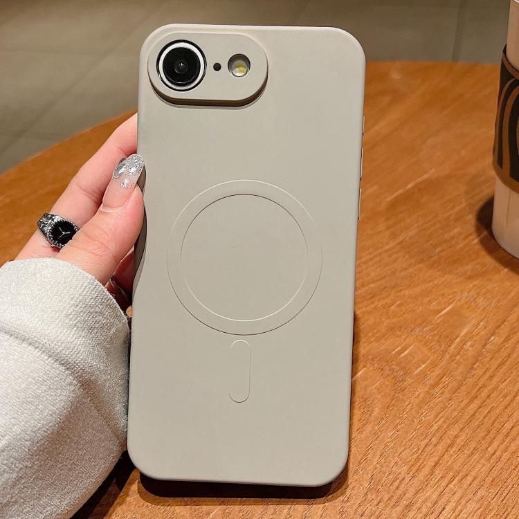 Solid Color Liquid Silicone MagSafe Magnetic Phone Case