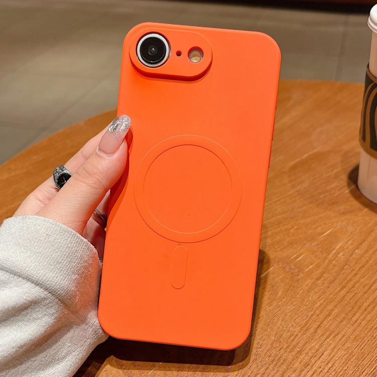 Solid Color Liquid Silicone MagSafe Magnetic Phone Case