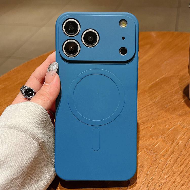 Solid Color Liquid Silicone MagSafe Magnetic Phone Case