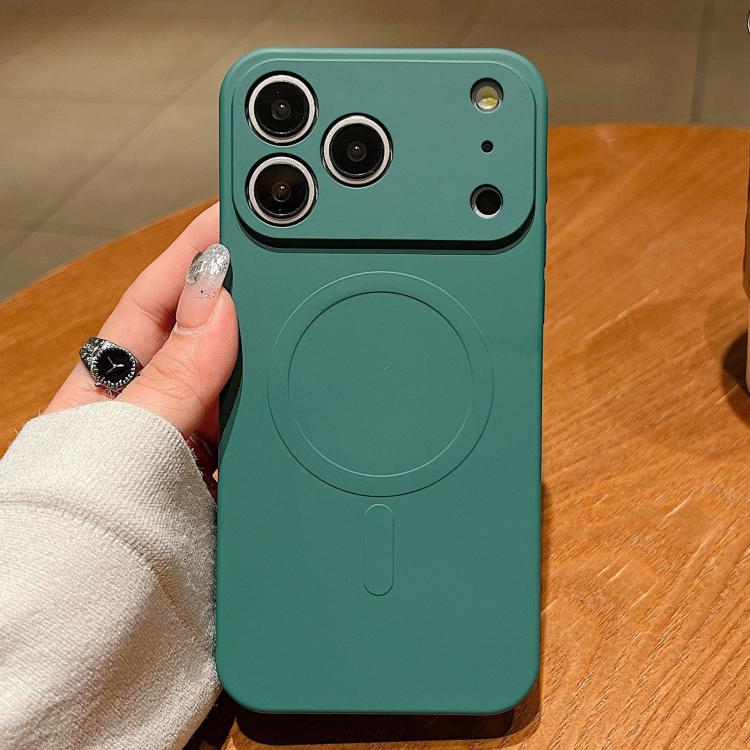 Solid Color Liquid Silicone MagSafe Magnetic Phone Case
