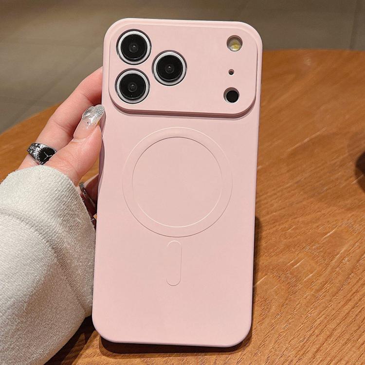Solid Color Liquid Silicone MagSafe Magnetic Phone Case