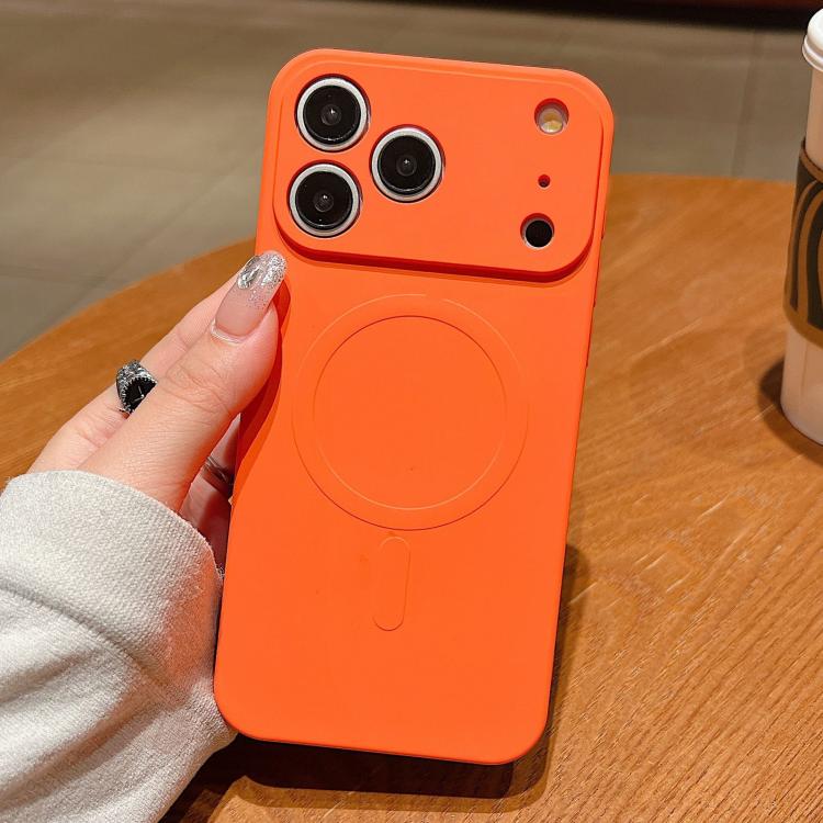 Solid Color Liquid Silicone MagSafe Magnetic Phone Case