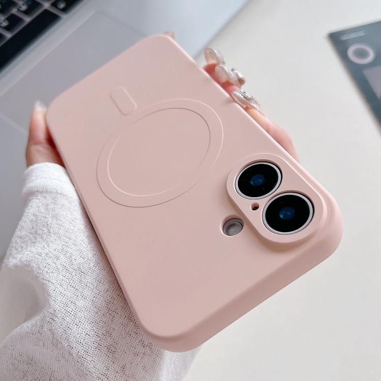 Solid Color Liquid Silicone MagSafe Magnetic Phone Case