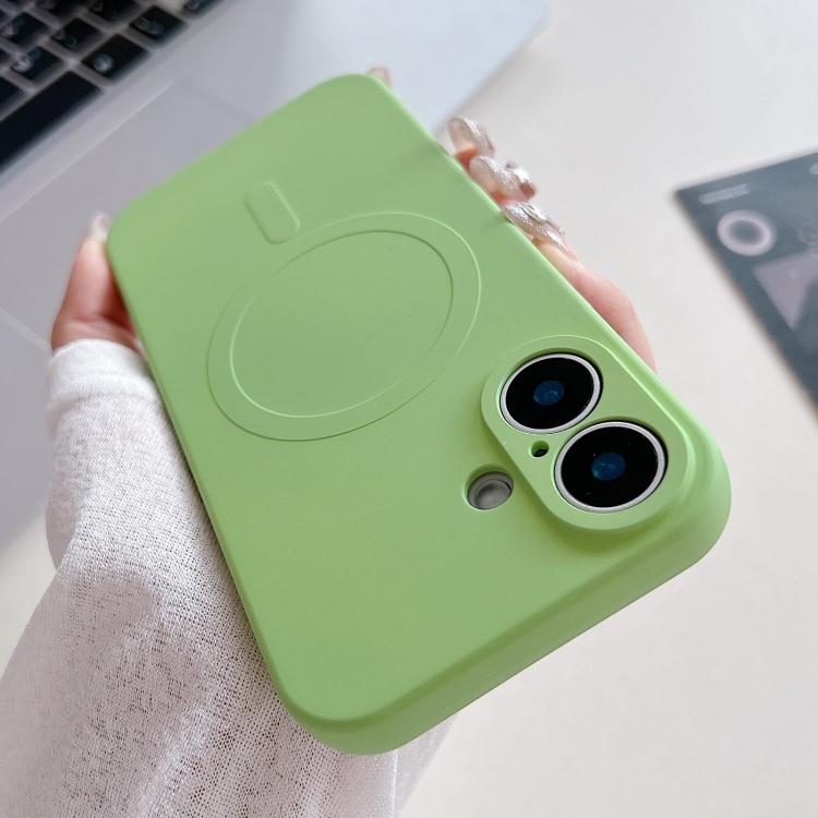Solid Color Liquid Silicone MagSafe Magnetic Phone Case