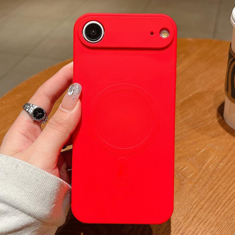 Solid Color Liquid Silicone MagSafe Magnetic Phone Case