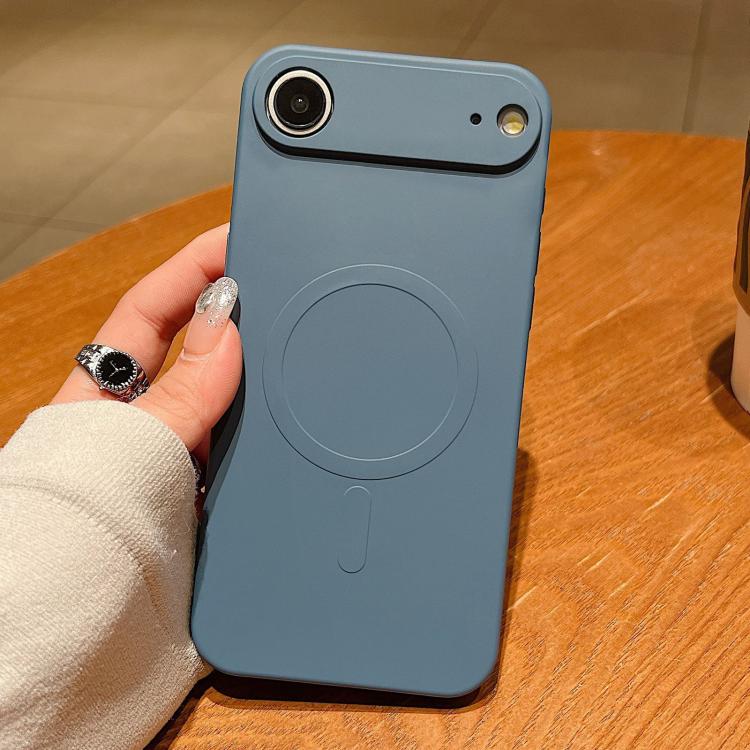 Solid Color Liquid Silicone MagSafe Magnetic Phone Case