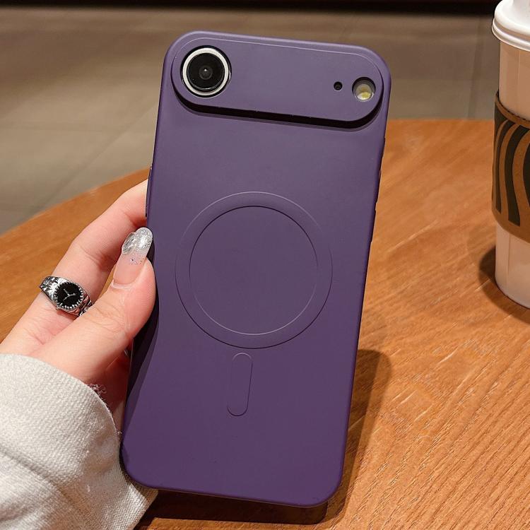 Solid Color Liquid Silicone MagSafe Magnetic Phone Case