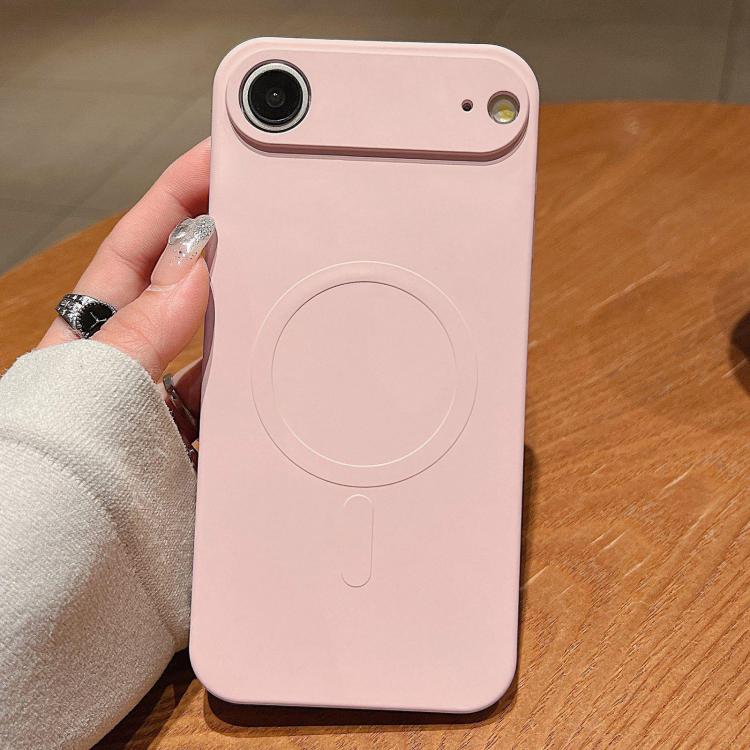 Solid Color Liquid Silicone MagSafe Magnetic Phone Case