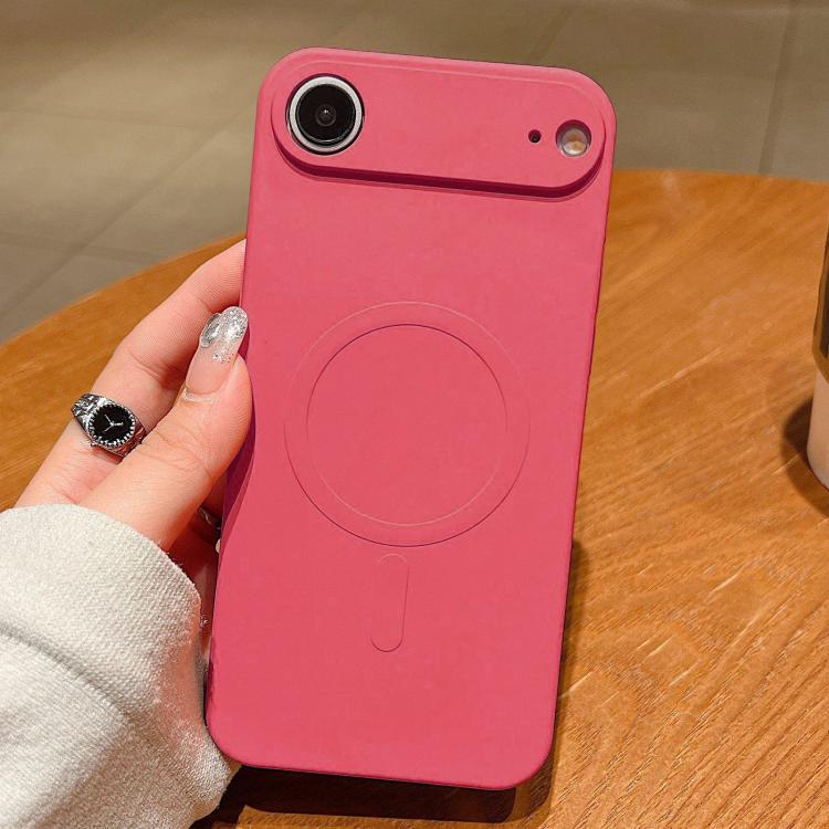 Solid Color Liquid Silicone MagSafe Magnetic Phone Case