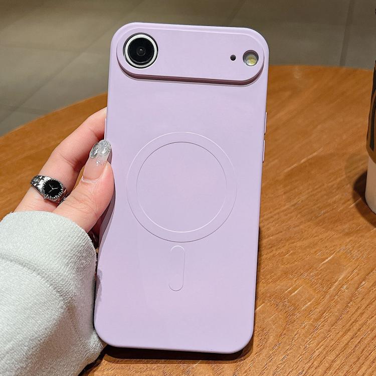 Solid Color Liquid Silicone MagSafe Magnetic Phone Case