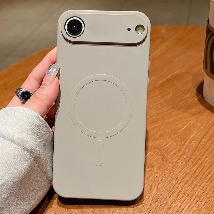 Solid Color Liquid Silicone MagSafe Magnetic Phone Case