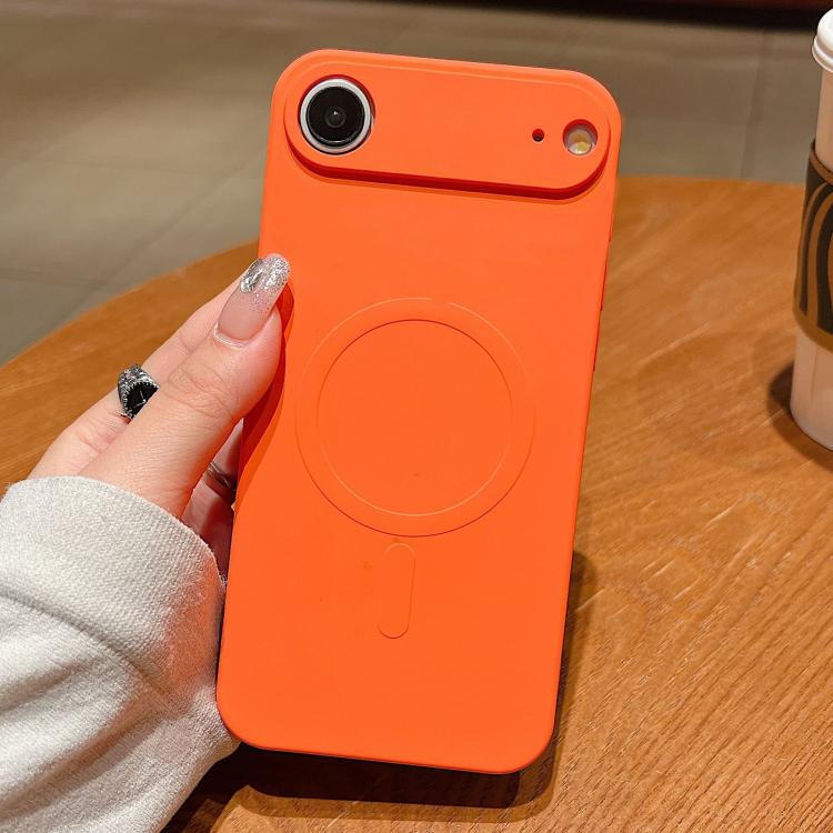 Solid Color Liquid Silicone MagSafe Magnetic Phone Case
