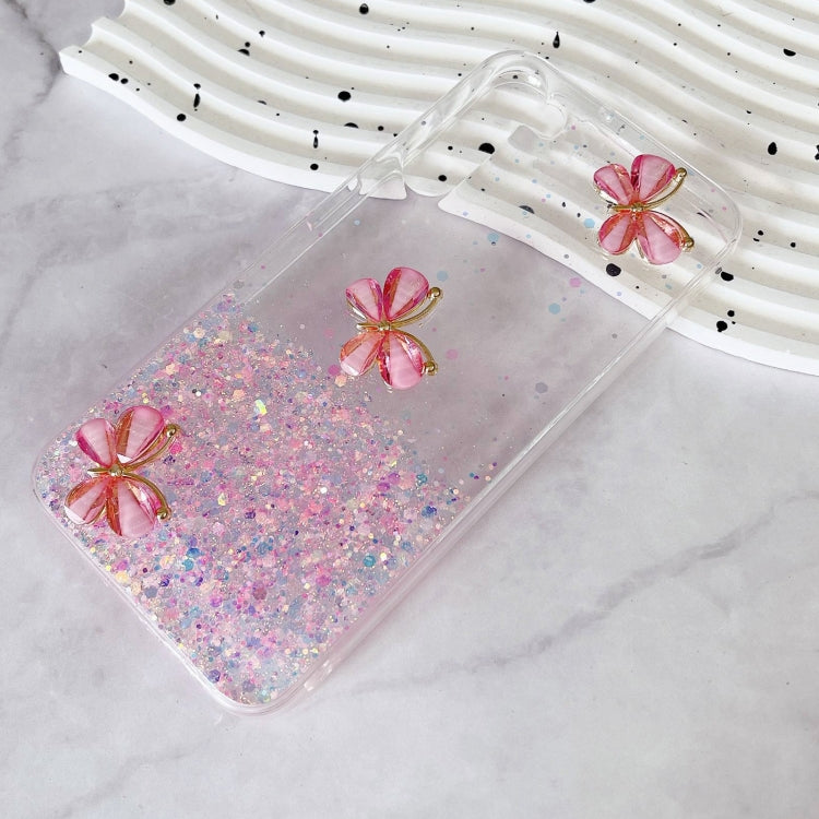 Luminous Starry Sky Glitter Butterfly TPU Phone Case
