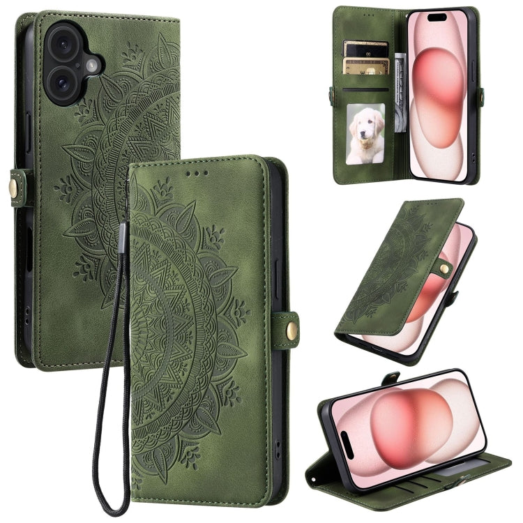 Skin Feel Totem Embossed Leather Phone Case, For iPhone 16, For iPhone 15 Pro Max, For iPhone 15 Pro, For iPhone 15 Plus