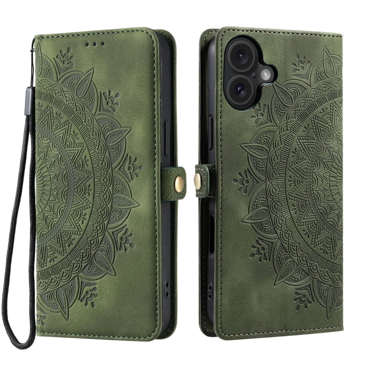Skin Feel Totem Embossed Leather Phone Case, For iPhone 16, For iPhone 15 Pro Max, For iPhone 15 Pro, For iPhone 15 Plus