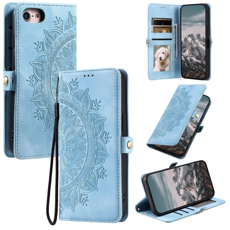 Skin Feel Totem Embossed Leather Phone Case, For iPhone 14 Pro Max, For iPhone 7 / 8 / SE 2022, For iPhone 13 Pro Max, For iPhone 13 Pro