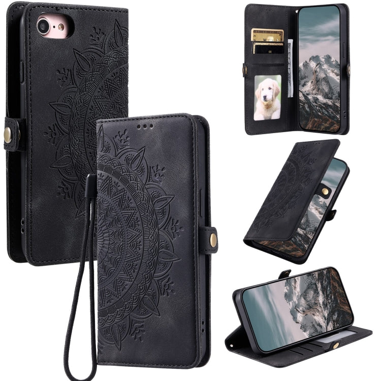 Skin Feel Totem Embossed Leather Phone Case, For iPhone 14 Pro Max, For iPhone 7 / 8 / SE 2022, For iPhone 13 Pro Max, For iPhone 13 Pro