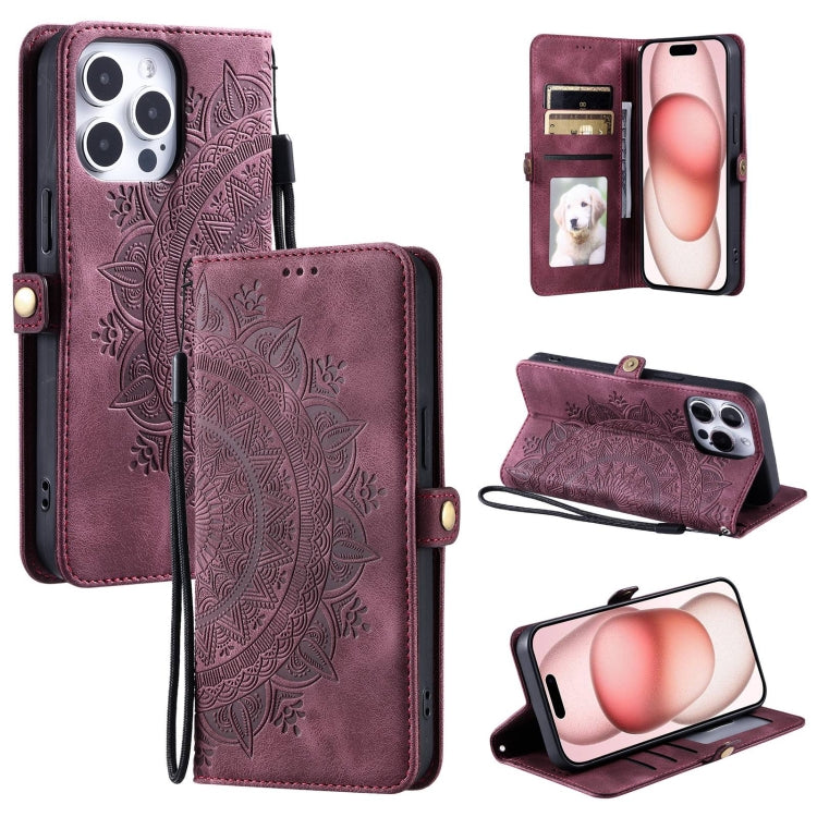 Skin Feel Totem Embossed Leather Phone Case, For iPhone 14 Pro Max, For iPhone 7 / 8 / SE 2022, For iPhone 13 Pro Max, For iPhone 13 Pro