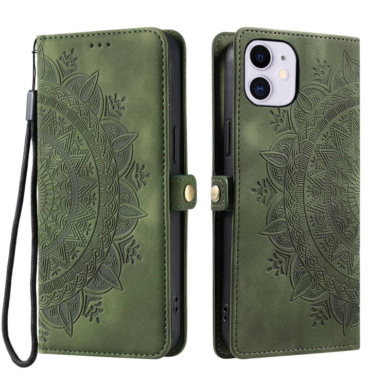 Skin Feel Totem Embossed Leather Phone Case, For iPhone 12 mini, For iPhone 11 Pro Max, For iPhone 11, For iPhone 11 Pro