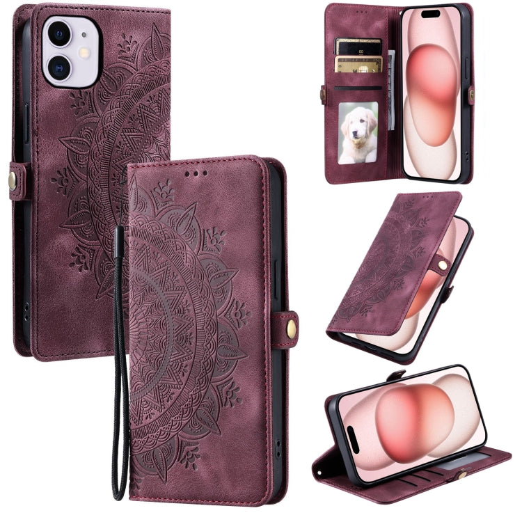 Skin Feel Totem Embossed Leather Phone Case, For iPhone 12 mini, For iPhone 11 Pro Max, For iPhone 11, For iPhone 11 Pro