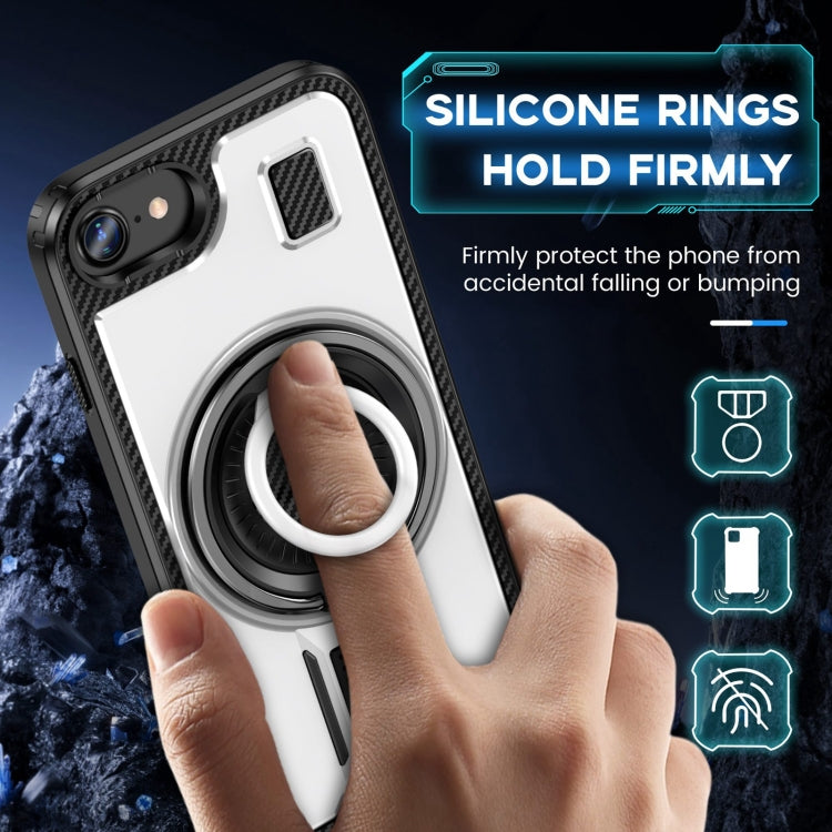 Ring Holder Carbon Fiber PC Hybrid TPU Phone Case