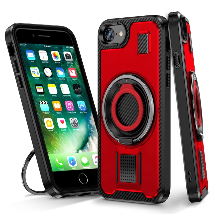 Ring Holder Carbon Fiber PC Hybrid TPU Phone Case