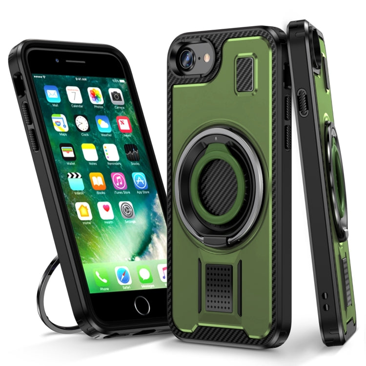 Ring Holder Carbon Fiber PC Hybrid TPU Phone Case