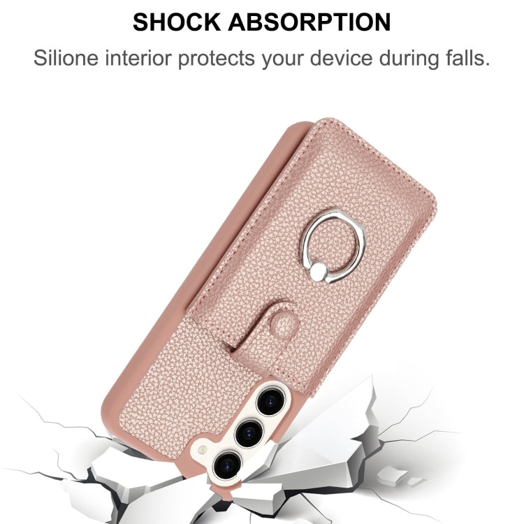 Litchi Texture Drawing Card Bag Ring Holder Phone Case, For Samsung Galaxy S23 5G, For Samsung Galaxy S22 Ultra 5G, For Samsung Galaxy S22 5G, For Samsung Galaxy S21 5G