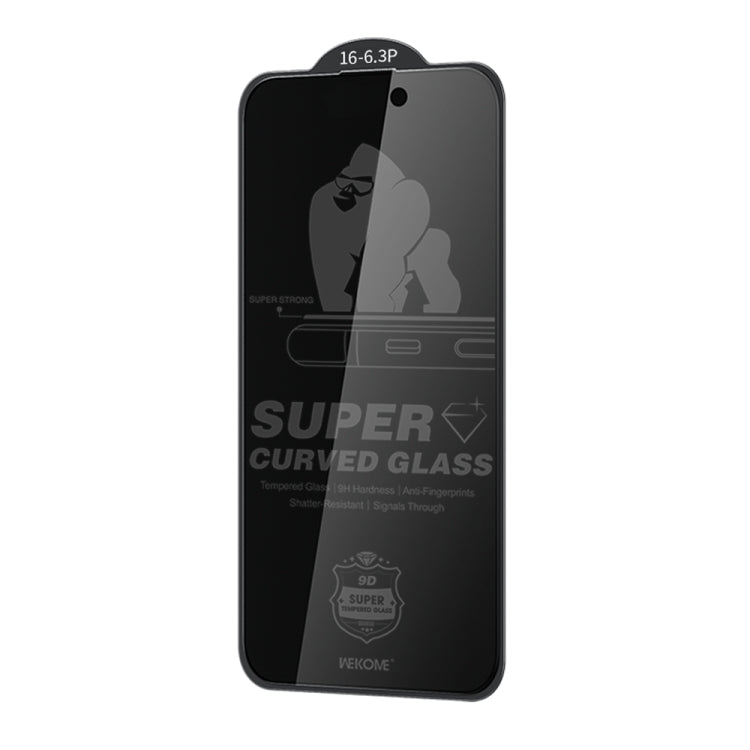 WK WTP-092 King Kong 6D Curved 28 Degree Privacy Tempered Glass Film, For iPhone 16 Pro Max, For iPhone 16 Pro, For iPhone 16 Plus / 15 Plus, For iPhone 16 / 15