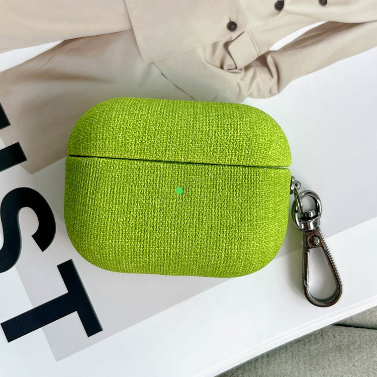 Fine Cloth Texture Earbuds Box PC Case with Hook, For AirPods Pro