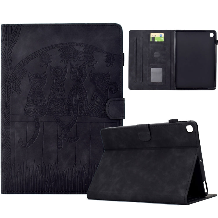 Cats Embossed Leather Smart Tablet Case, For iPad 10.2 2021 / 2020 / 10.5 2019, For iPad mini 5 / 4 / 3 / 2 / 1, For iPad Pro 9.7 / 9.7 2018 / 2017