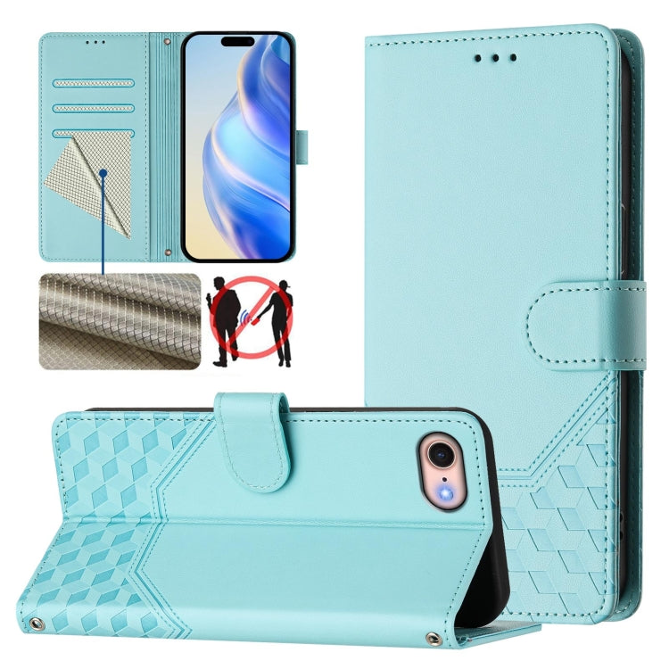 Honeycomb Embossing RFID Leather Phone Case