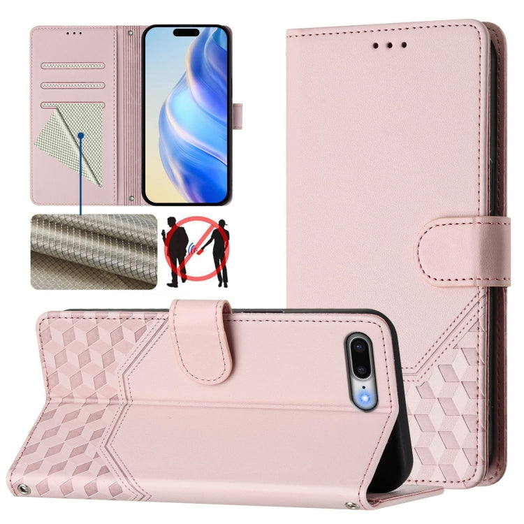 Honeycomb Embossing RFID Leather Phone Case