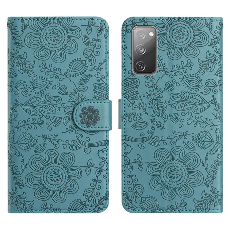 Floral Embossed Pattern Leather Phone Case, For Samsung Galaxy S21 5G, For Samsung Galaxy S21+ 5G, For Samsung Galaxy S21 Ultra 5G, For Samsung Galaxy S20 FE 5G