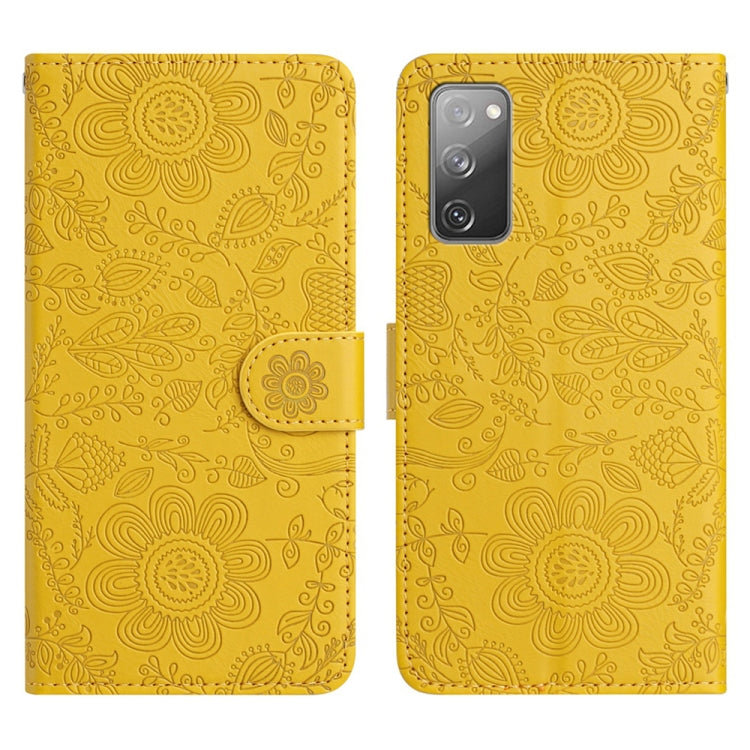 Floral Embossed Pattern Leather Phone Case, For Samsung Galaxy S21 5G, For Samsung Galaxy S21+ 5G, For Samsung Galaxy S21 Ultra 5G, For Samsung Galaxy S20 FE 5G