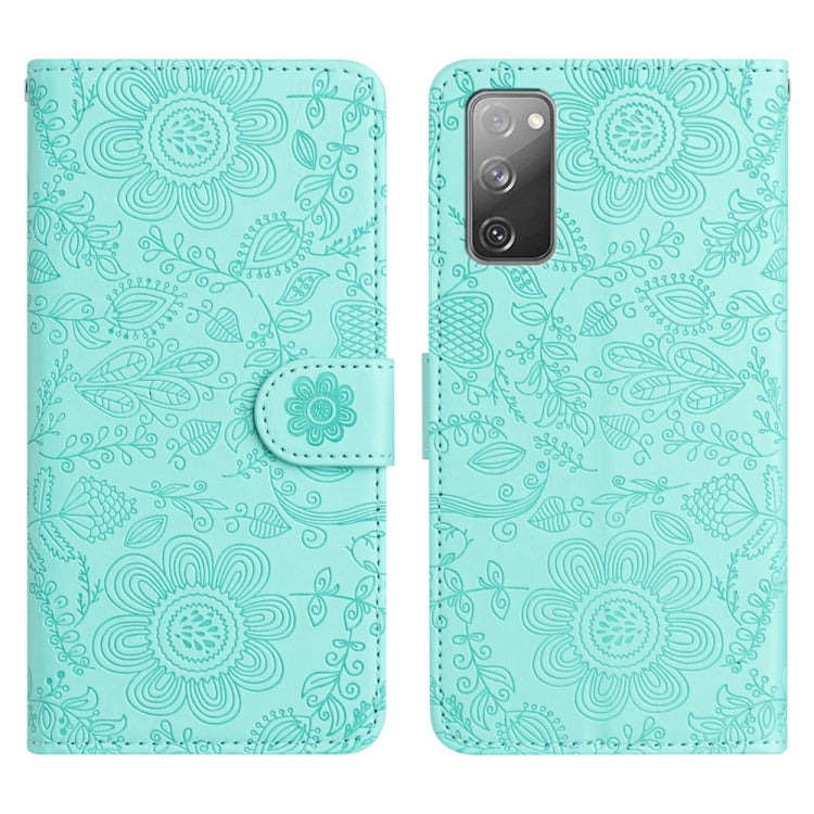 Floral Embossed Pattern Leather Phone Case, For Samsung Galaxy S21 5G, For Samsung Galaxy S21+ 5G, For Samsung Galaxy S21 Ultra 5G, For Samsung Galaxy S20 FE 5G