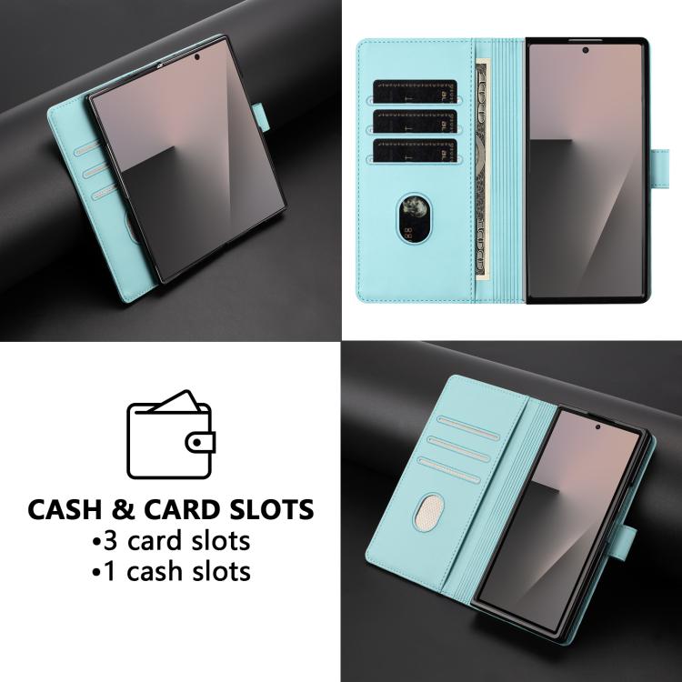 Honeycomb Embossing RFID Leather Phone Case