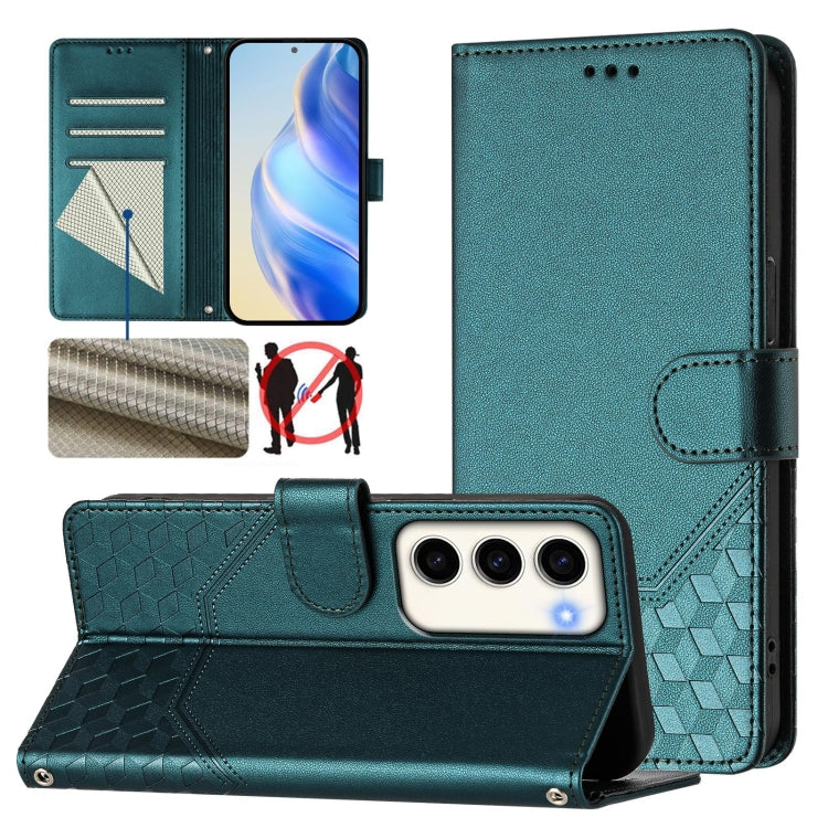 Honeycomb Embossing RFID Leather Phone Case