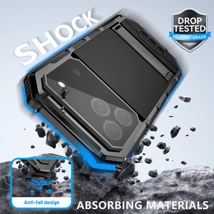 R-JUST Life Waterproof Dustproof Shockproof Holder Phone Case